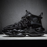 New Mid-top Men's Shoes Color Matching Sports Shoes Men's Height-increasing Casual Shoes