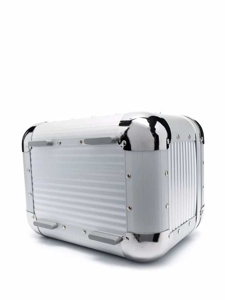 FPM MilanoBank S studded aluminium vanity case