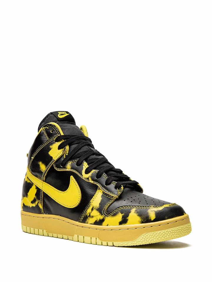 Dunk High 1985 Yellow Acid Wash Sneakers