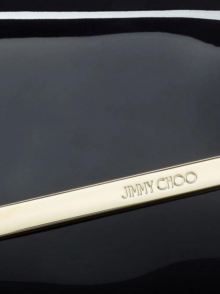 Jimmy ChooEmmie patent leather clutch bag