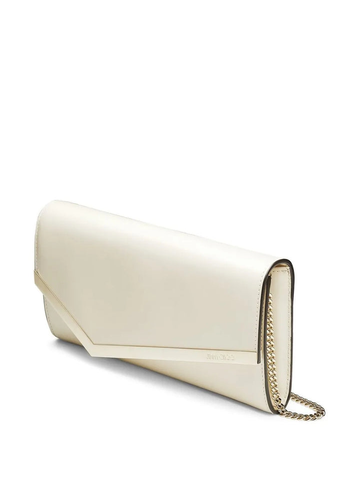 Jimmy ChooEmmie leather clutch bag