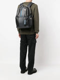 PIQUADROdebossed-logo detail backpack