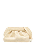 Themoire-fur clutch bag
