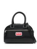Kenzologo-plaque faux-leather tote bag