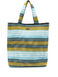 Lanvinstriped crochet cotton tote bag
