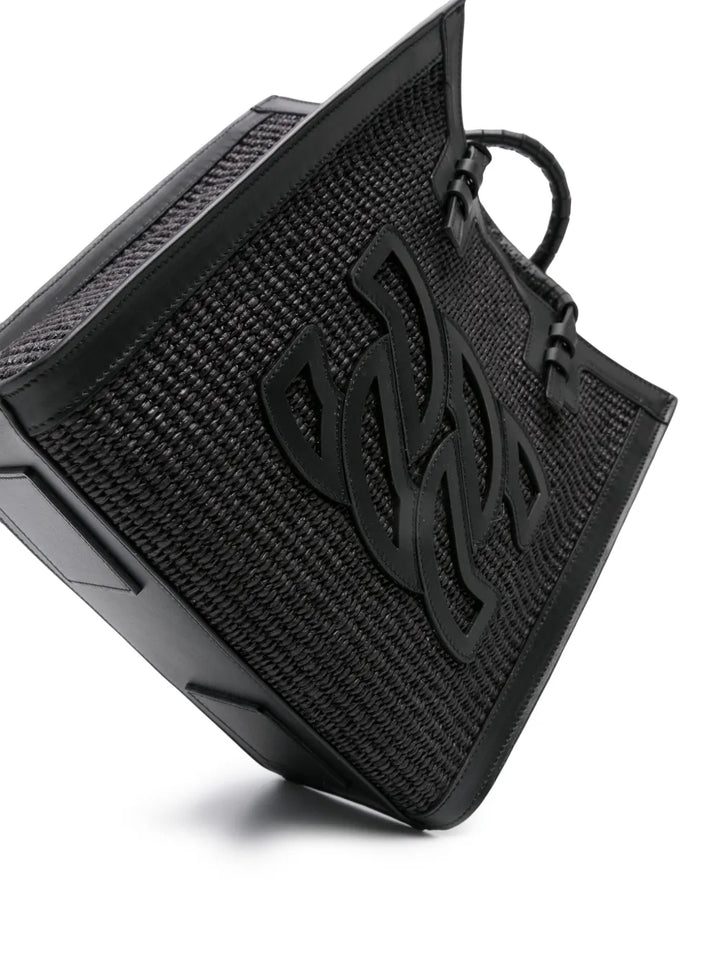 CasadeiBeaurivage raffia tote bag