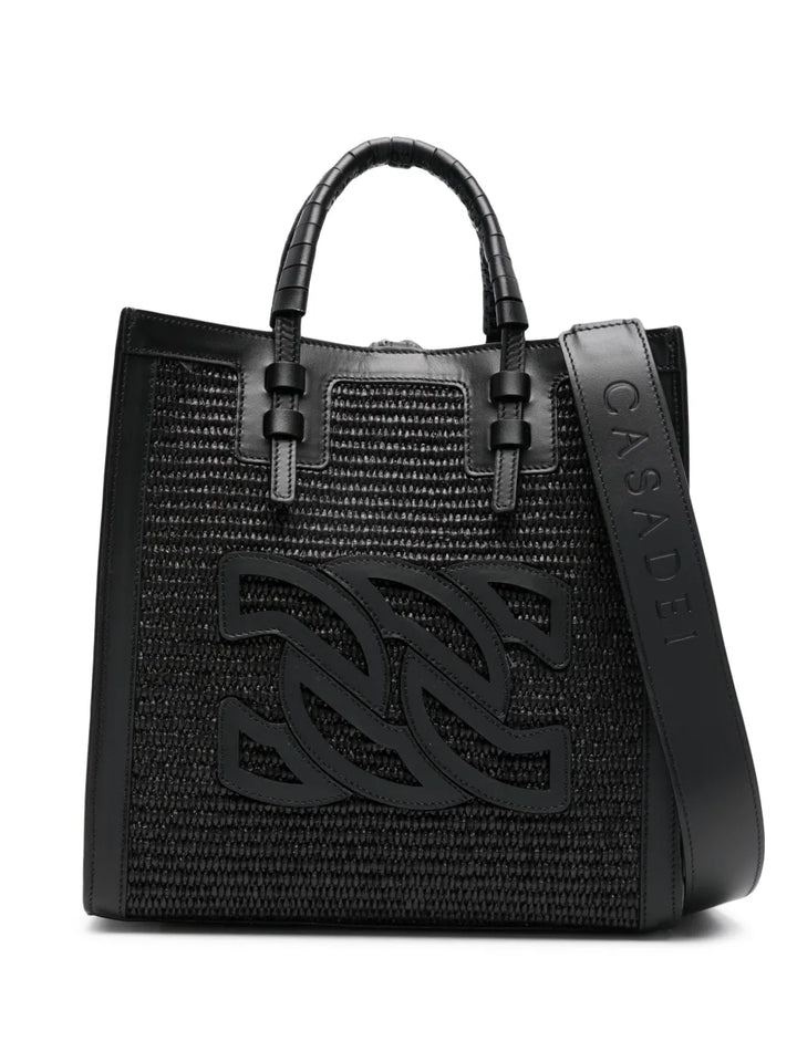 CasadeiBeaurivage raffia tote bag
