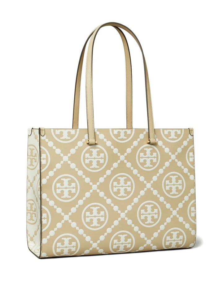 Tory BurchT Monogram-embossed tote bag