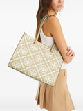 Tory BurchT Monogram-embossed tote bag
