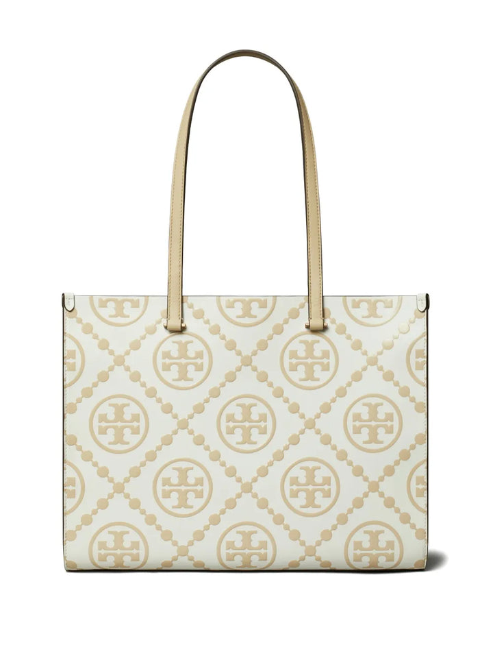 Tory BurchT Monogram-embossed tote bag