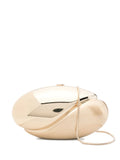 SimkhaiAmeera metallic-effect oval clutch