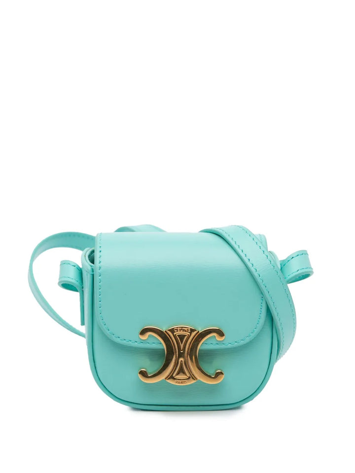 Pre-OwnedCeline Pre-Owned2021 Mini Shiny Calfskin Triomphe crossbody bag
