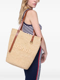 Rabannewoven raffia tote bag