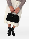 Manu Atelierbuckle-fastening suede tote bag