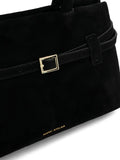 Manu Atelierbuckle-fastening suede tote bag