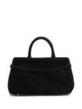 Manu Atelierbuckle-fastening suede tote bag
