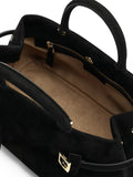 Manu Atelierbuckle-fastening suede tote bag
