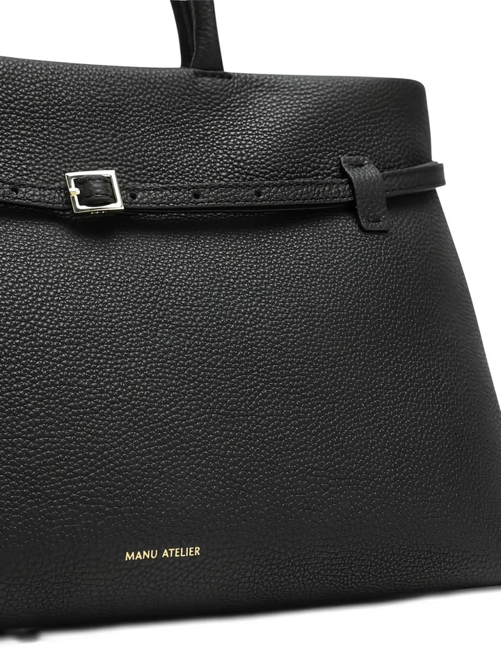 Manu Atelierbuckle-fastening leather tote bag