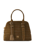 PINKOcrocodile-effect shoulder bag
