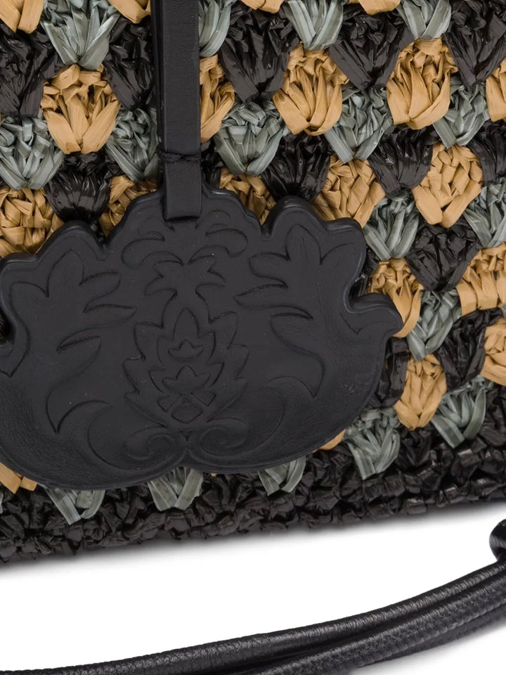 Islabamboo-handle woven bag