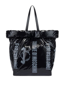 Moschinographic-print tote bag