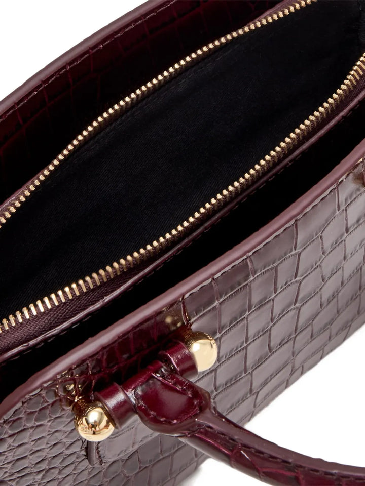 Strathberrysmall crocodile-embossed top-handle tote bag