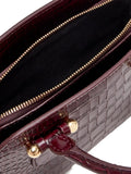 Strathberrysmall crocodile-embossed top-handle tote bag