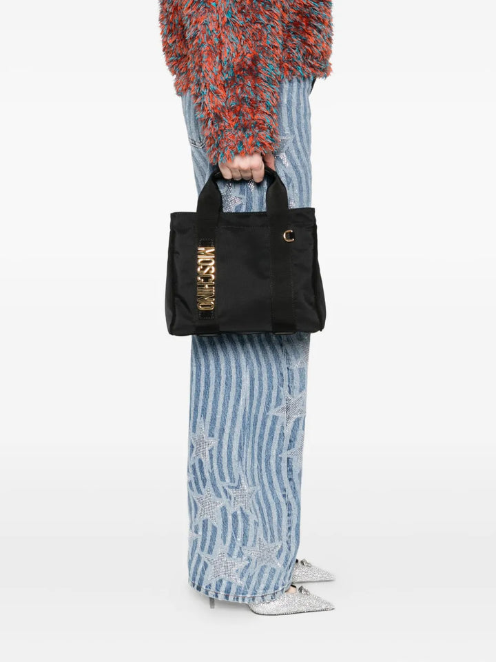 Moschinologo-plaque tote bag
