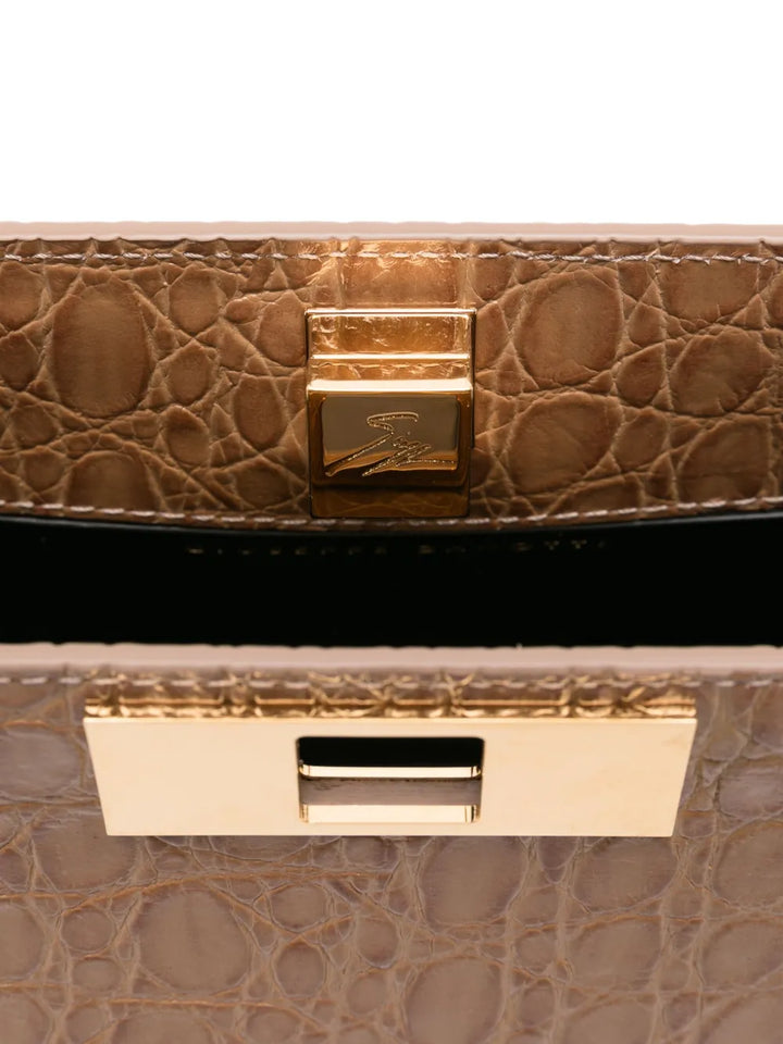 Giuseppe Zanotticrocodile-effect clutch bag