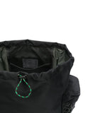sacaidrawstring flap backpack