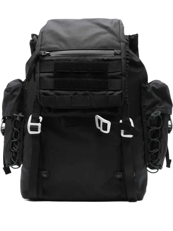 sacaidrawstring flap backpack