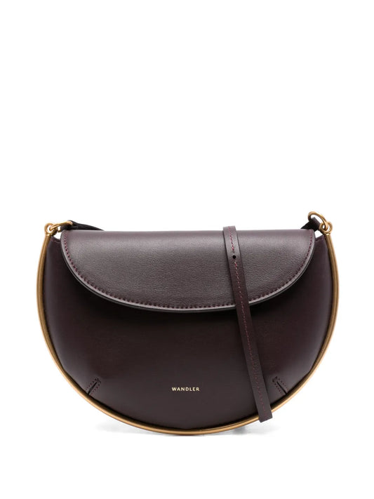 Wandlermini Kate crescent-frame calf leather bag