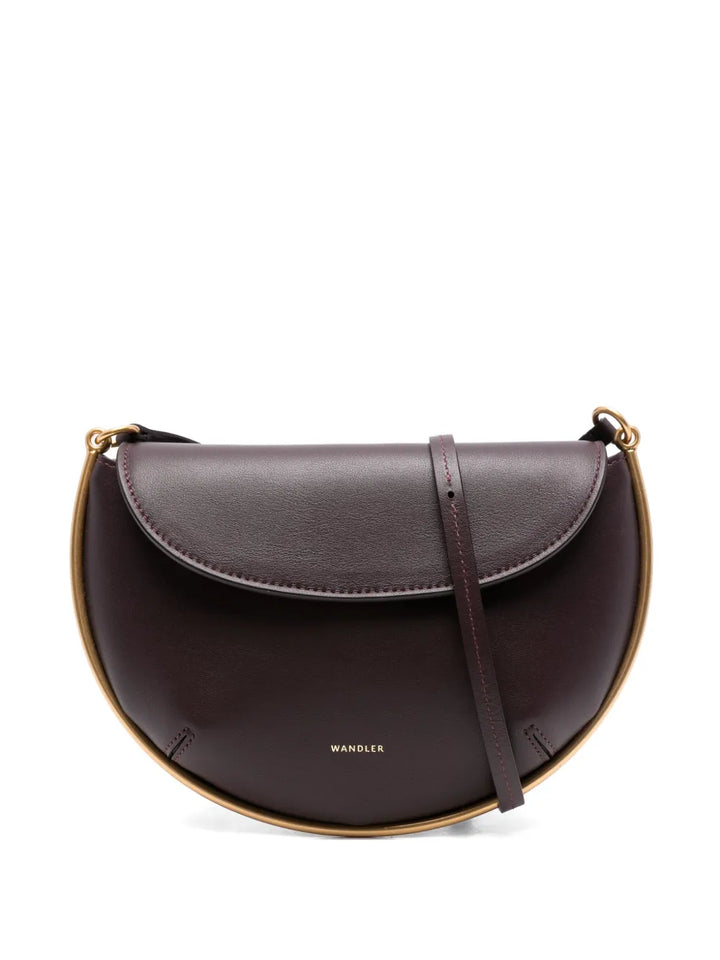 Wandlermini Kate crescent-frame calf leather bag