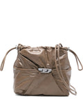 Dieseldrawstring leather bucket bag