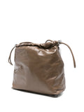 Dieseldrawstring leather bucket bag