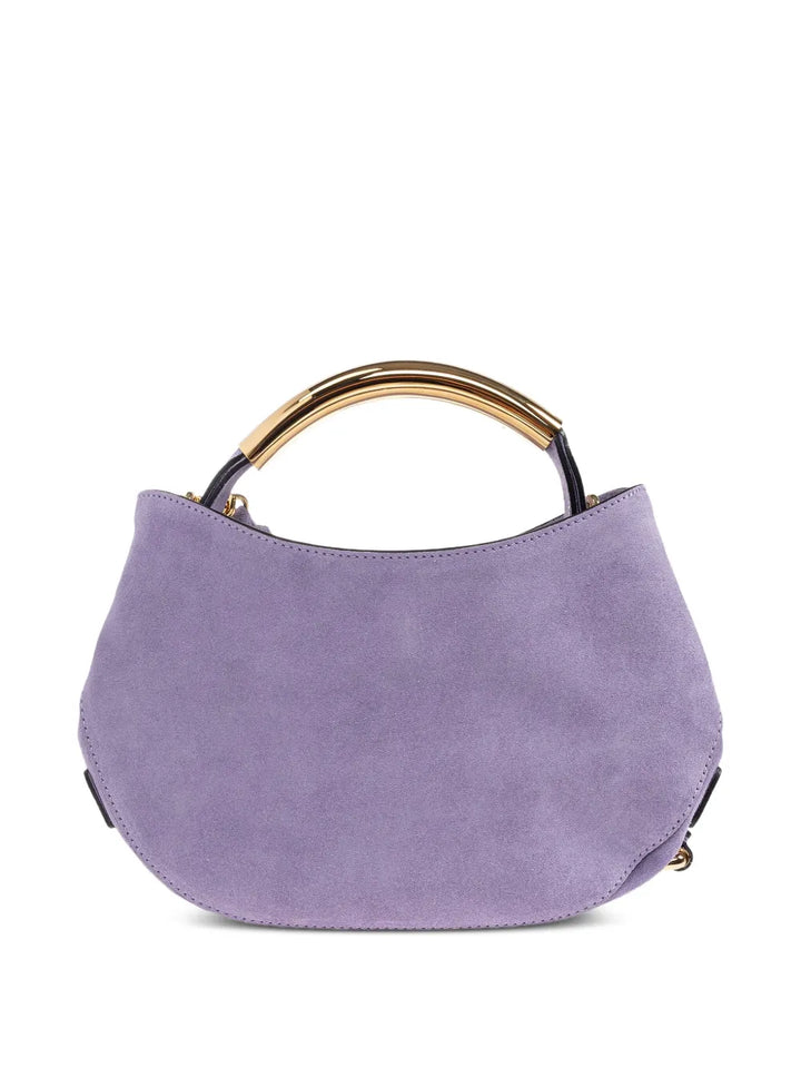 MoschinoHandle-Me curved suede tote bag