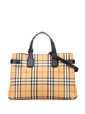 Pre-OwnedBurberry Pre-Owned2000-2017 Medium House Check Canvas Banner satchel
