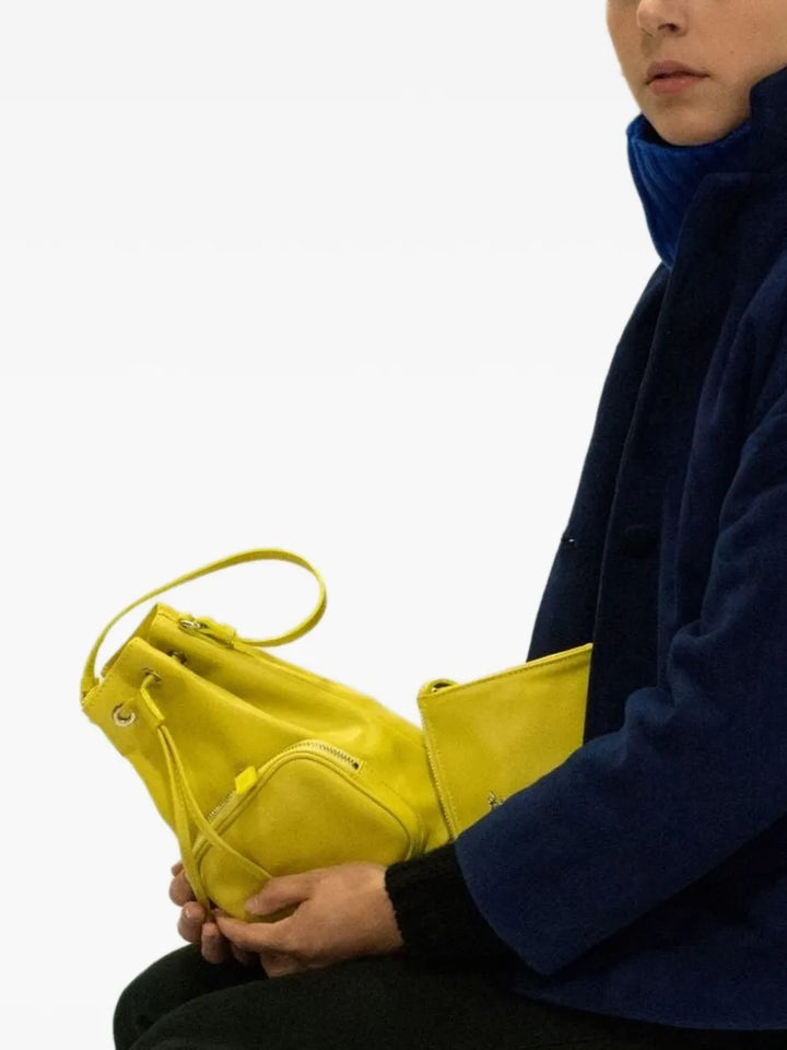 LA ROSEzip leather bucket bag