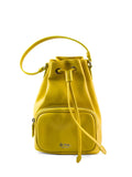 LA ROSEzip leather bucket bag