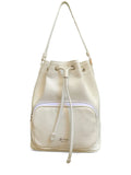 LA ROSEdrawstring pocket bucket bag