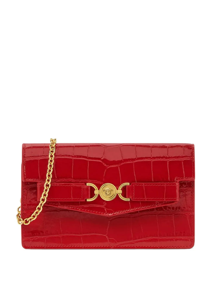 VersaceMedusa Head leather clutch bag