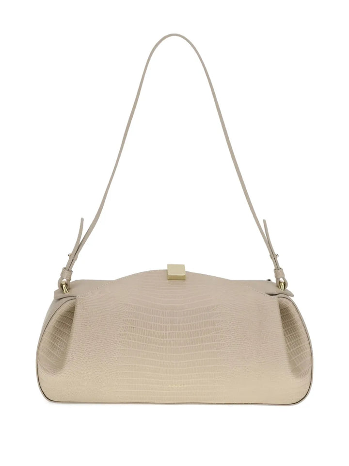 YuzefiOyster embossed-leather clutch bag