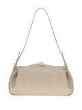 YuzefiOyster embossed-leather clutch bag
