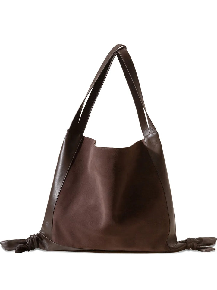 Hereuknotted-detail leather shoulder bag