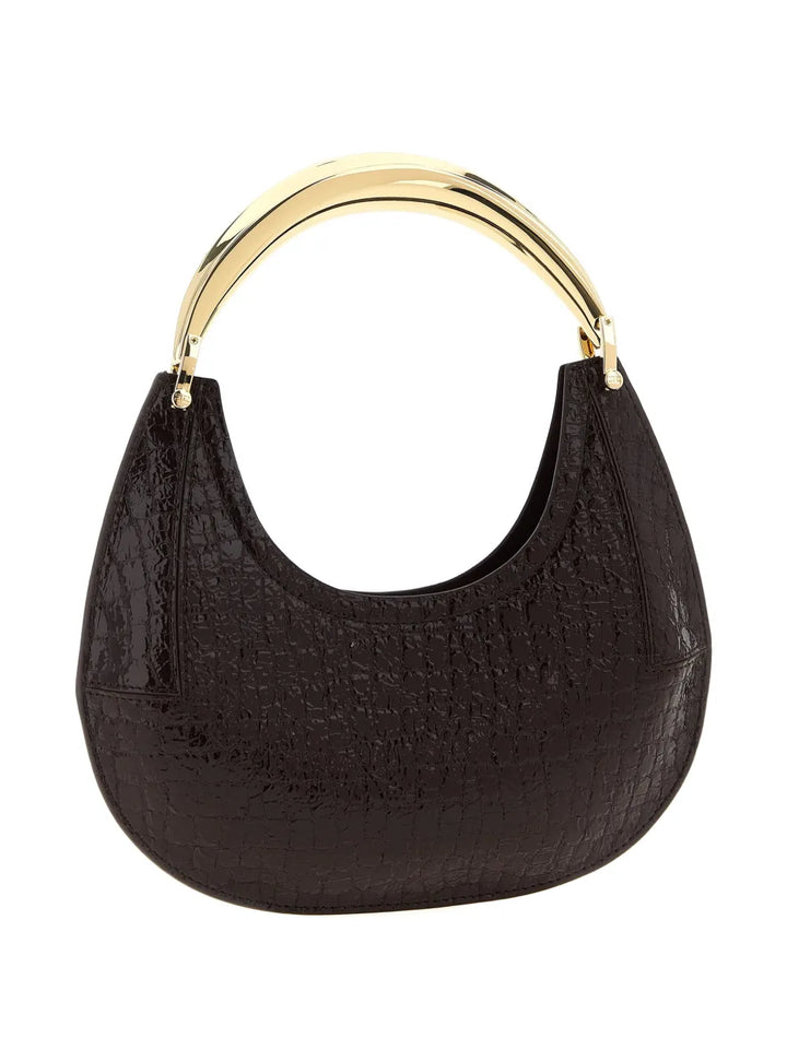 Elisabetta Franchismall Hobo crocodile-effect metal-top-handle shoulder bag