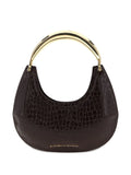 Elisabetta Franchismall Hobo crocodile-effect metal-top-handle shoulder bag