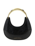 Elisabetta Franchicrocodile-print half-moon shoulder bag