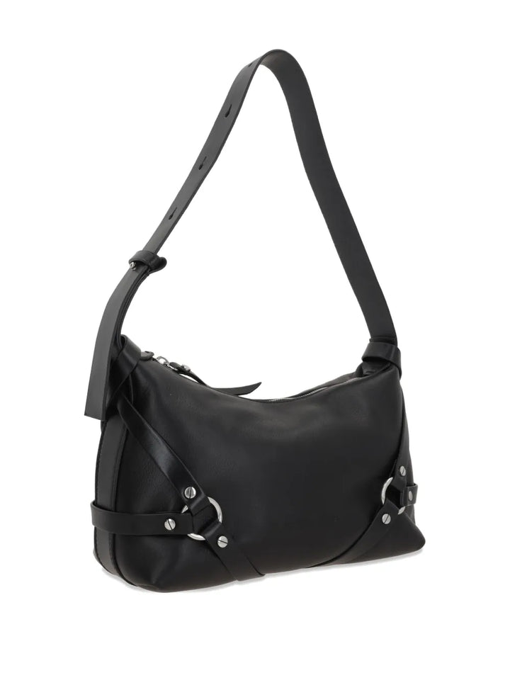 Ann Demeulemeesterharness-detail leather shoulder bag
