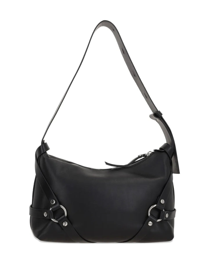 Ann Demeulemeesterharness-detail leather shoulder bag