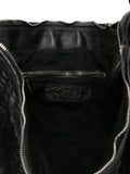 Reptile's Housepleated leather tote bag